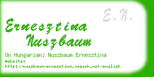 ernesztina nuszbaum business card